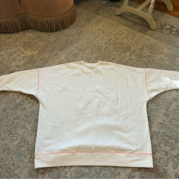Adidas womens 2XL White crewneck sweatshirt BRAND NEW NWOT white pink purple - Picture 7 of 7